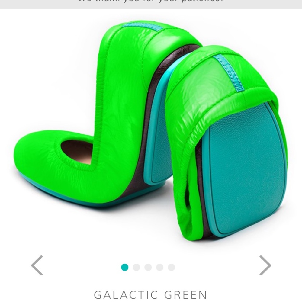 Tieks Galactic Green Size 9